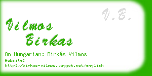 vilmos birkas business card